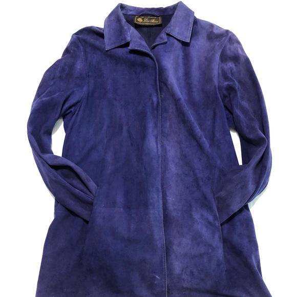 Loro Piana Jackets & Blazers - Loro Piana Suede Jacket, Purple.  Italian size 44